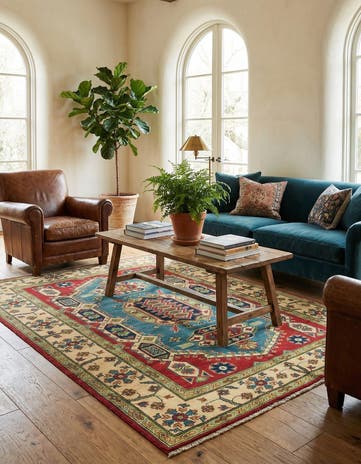 5' x 6' 6 Hand Knotted Kazak Rug