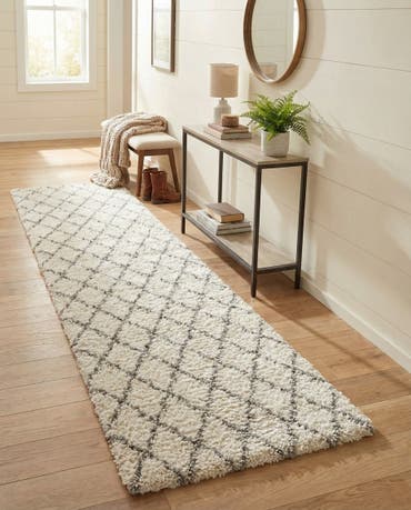  2' 7 x 12' Moroccan Shag Runner Rug