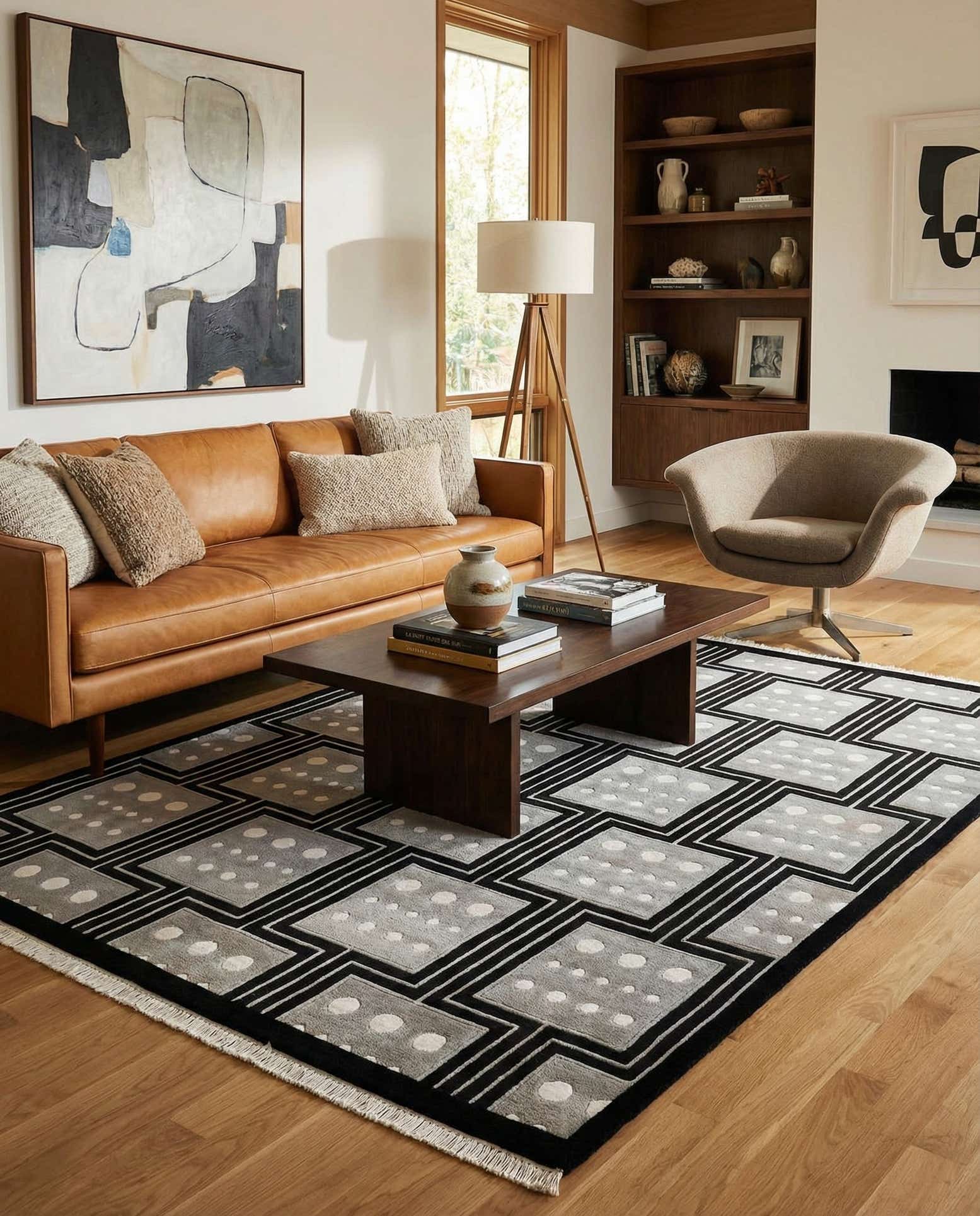 5' 7 x 7' 10 Hand Knotted Darya Wool Rug