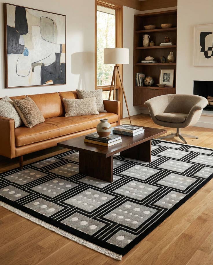 Detail image of 5' 7 x 7' 10 Hand Knotted Darya Wool Rug