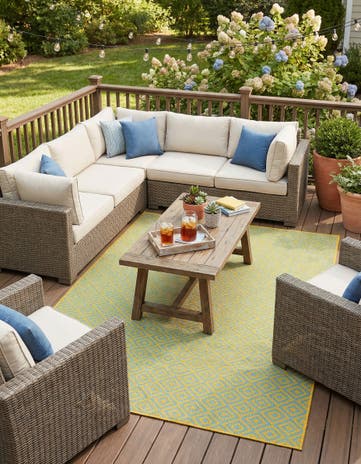6' x 9' Easy-Clean Jill Zarin Costa Rica Indoor / Outdoor Rug