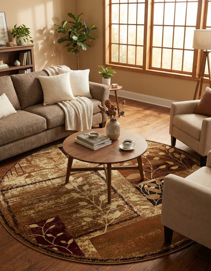 7' x 7' Cafe Round Rug