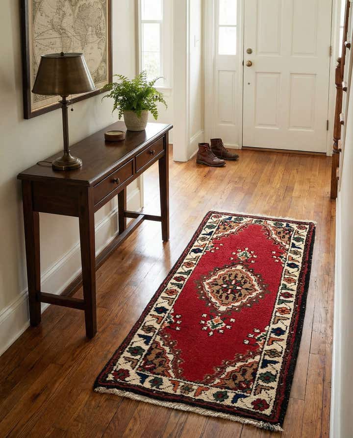 2' 1 x 4' Hand Knotted Bidjar Wool Runner Rug