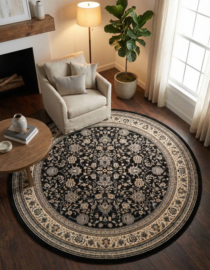 Detail image of 10' x 10' Kashan Design Round Rug