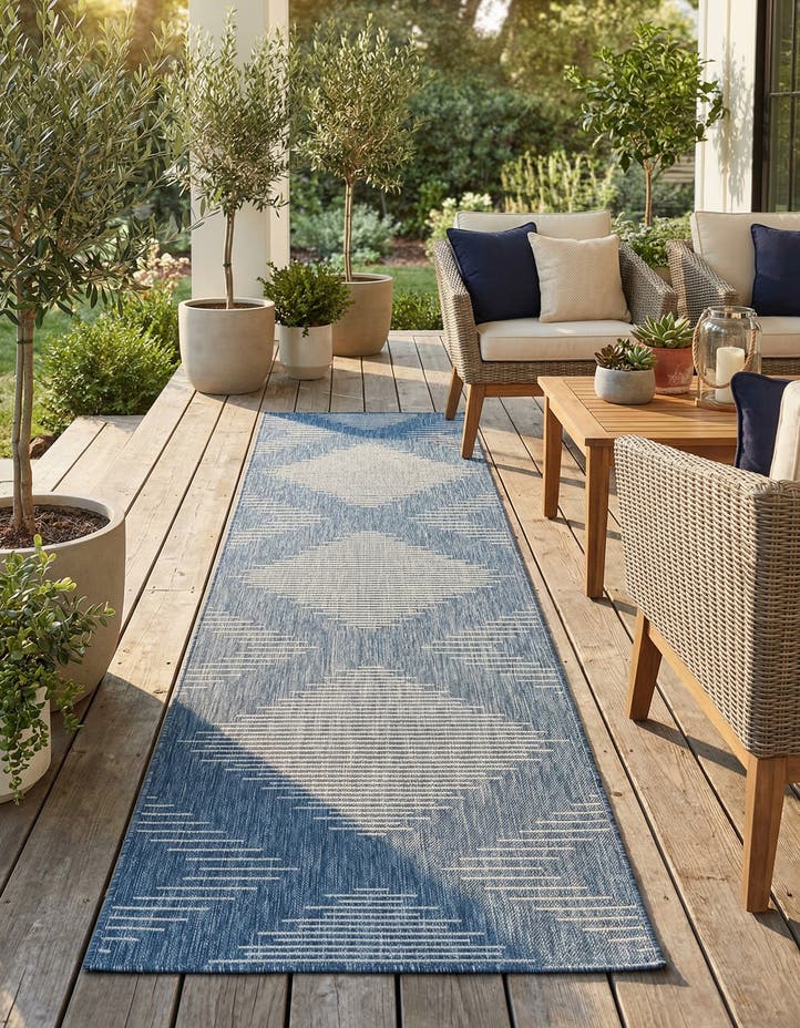 2' 7 x 12' Easy-Clean Modern Indoor / Outdoor...