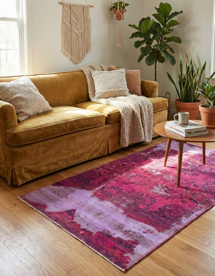 Detail image of 2' 9 x 5' 2  Hand Knotted Ultra Vintage Persian Wool Rug