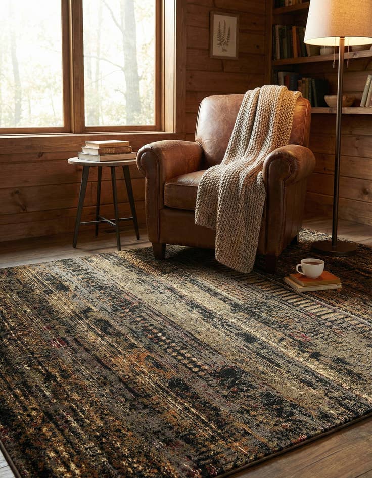 Detail image of 5' 3 x 7' Saturn Rug