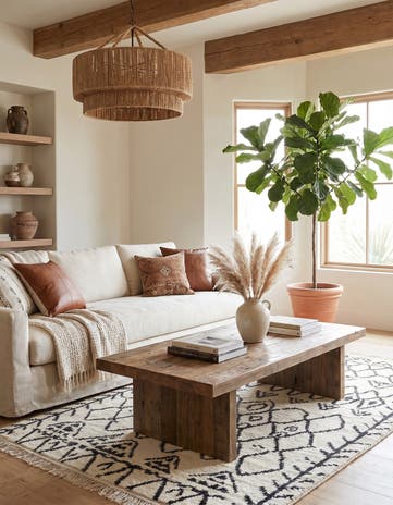 5' 1 x 7' 8 Hand Knotted Moroccan Wool Rug