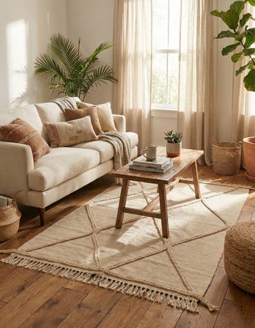3' 6 x 5' Hand Knotted Moroccan Wool Rug