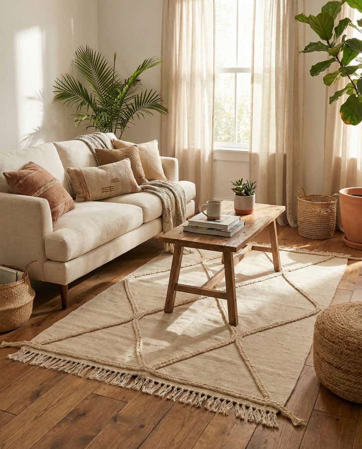 3' 6 x 5' Hand Knotted Moroccan Wool Rug