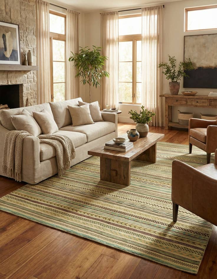 Detail image of 6' 6 x 9' 10  Hand Knotted Darya Rug