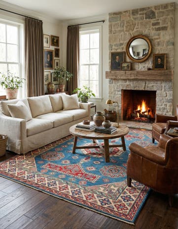 6' 1 x 8' 6 Hand Knotted Kazak Rug