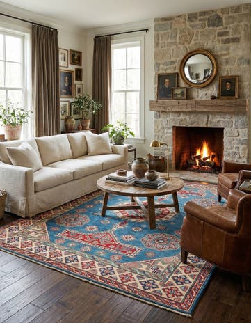6' 1 x 8' 6 Hand Knotted Kazak Rug