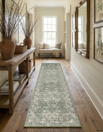 Green Isabella Runner Rug