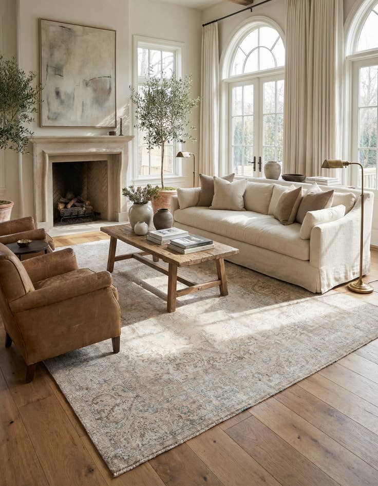 Detail image of 8' 5 x 11' 5  Hand Knotted Ultra Vintage Persian Wool Rug