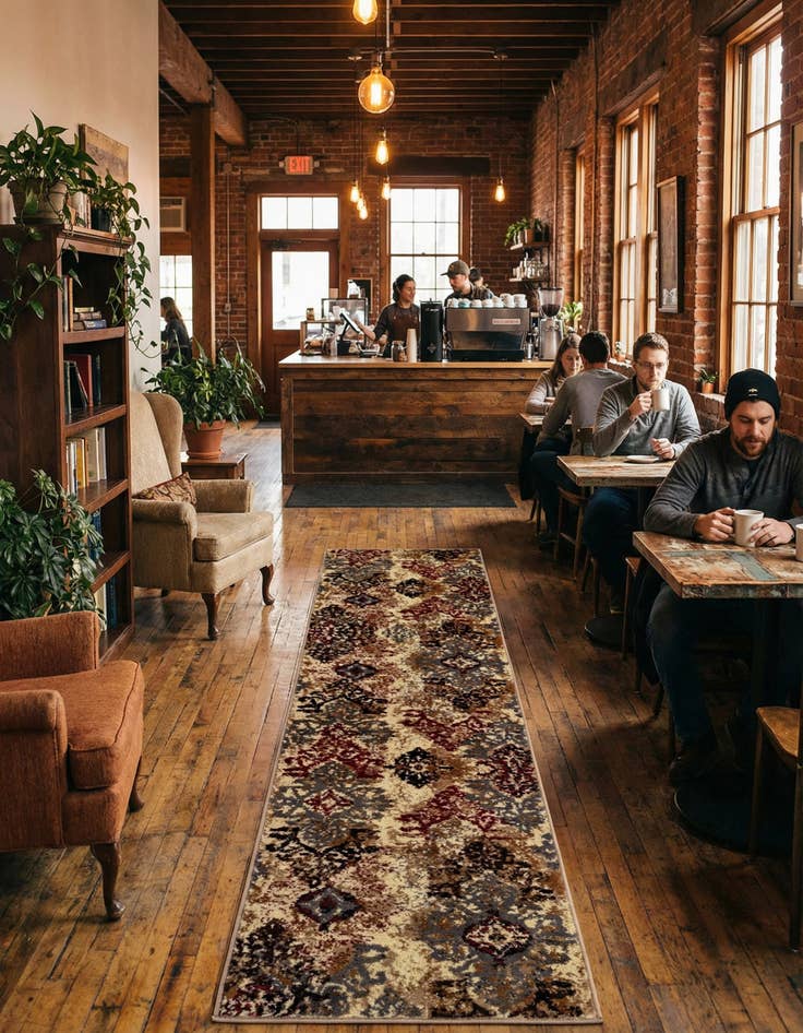 Detail image of 2' x 8' Coffee Shop Runner Rug