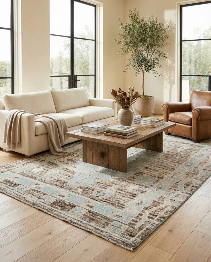 Detail image of 8' 7 x 12' 4 Hand Knotted Moroccan Wool Rug