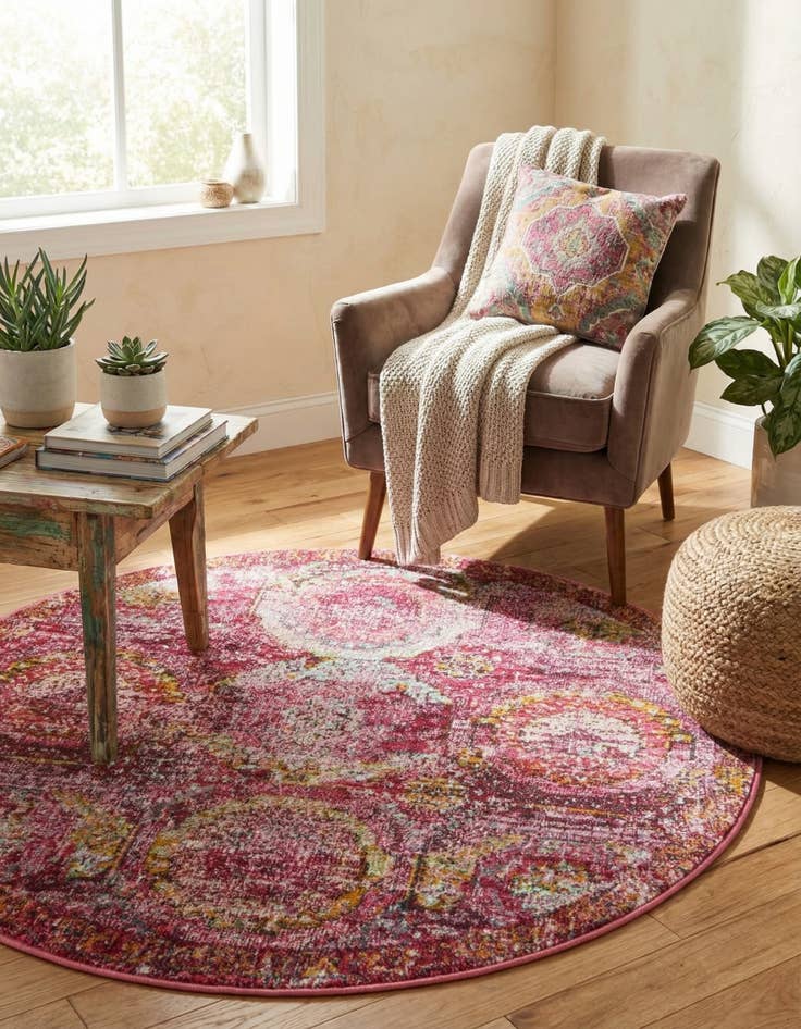 Detail image of  3' 3 x 3' 3 Santiago Round Rug