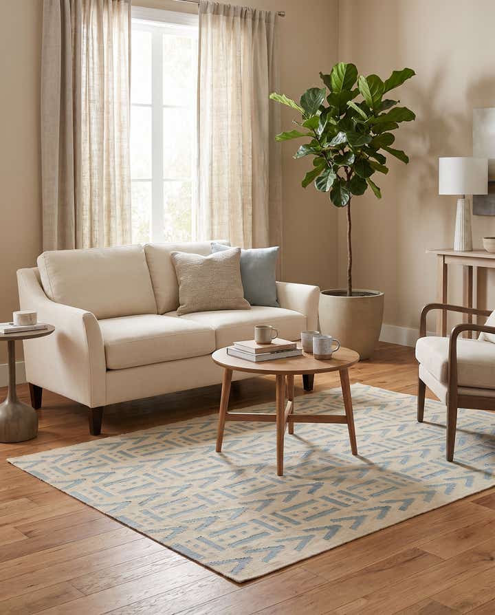 5' x 6' 6 Hand Woven Kilim Modern Wool Rug