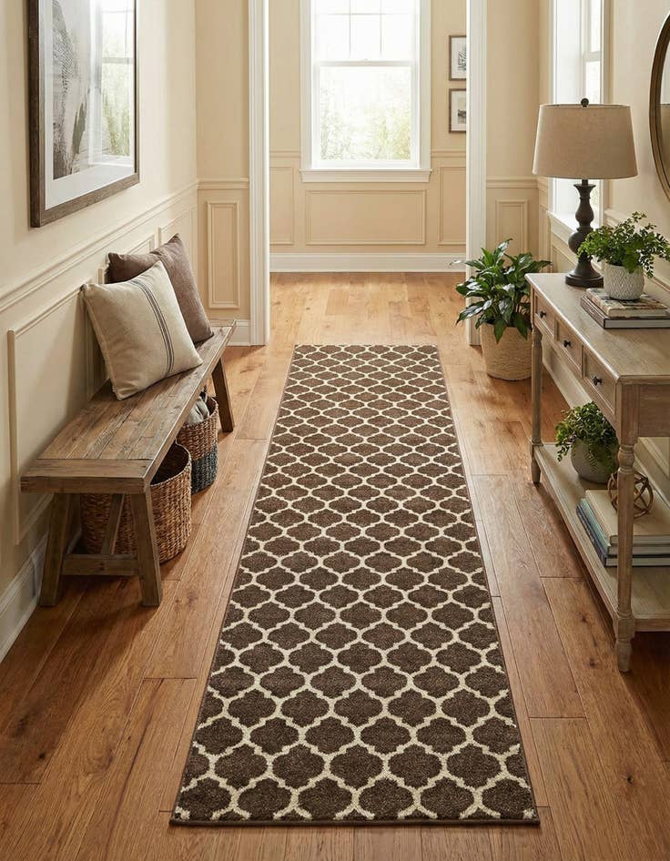 Detail image of  2' 7 x 13' Lattice Runner Rug