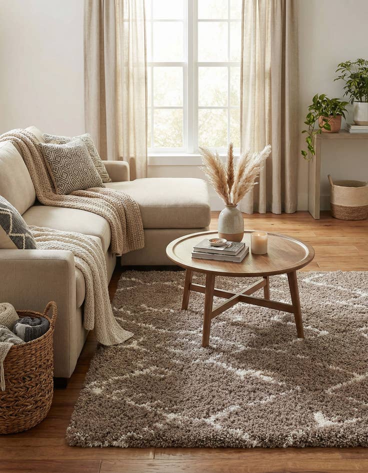 Detail image of  8' x 8' Infinity Shag Square Rug