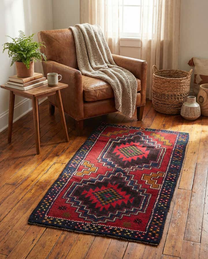 2' 10 x 4' 7 Hand Knotted Balouch Persian Wool Rug