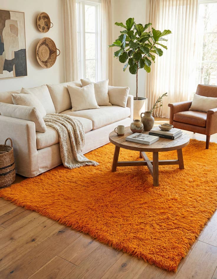 Detail image of 6' x 9'  Hand Knotted Moroccan Wool Rug