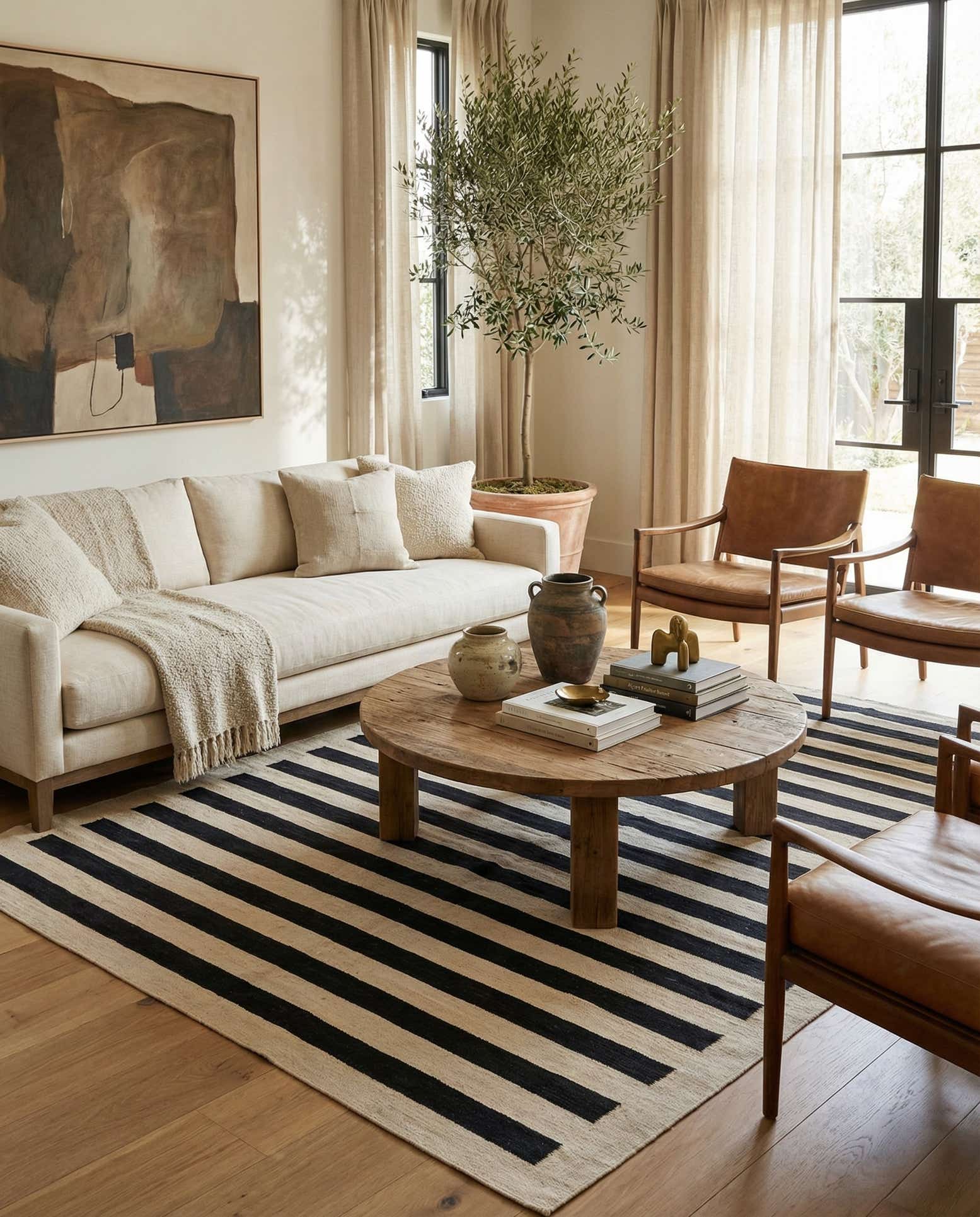 6' 8 x 9' 8 Hand Woven Kilim Modern Wool Rug