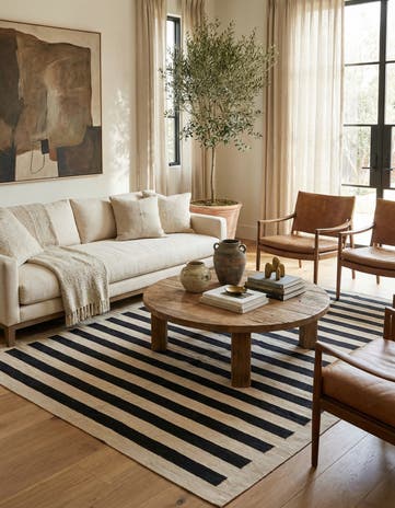 6' 8 x 9' 8 Hand Woven Kilim Modern Wool Rug