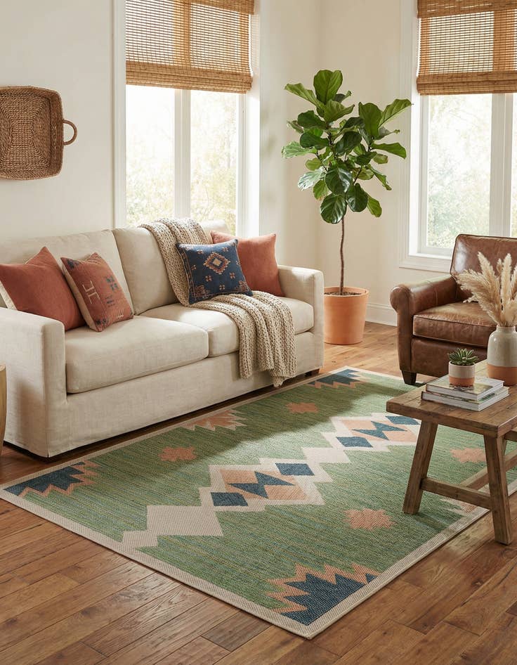 Detail image of 6' x 9' Easy-Clean Baja Indoor / Outdoor Rug