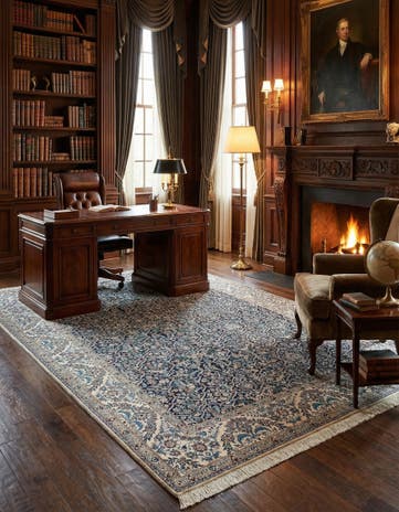 6' 8 x 9' 11 Hand Knotted Nain Rug