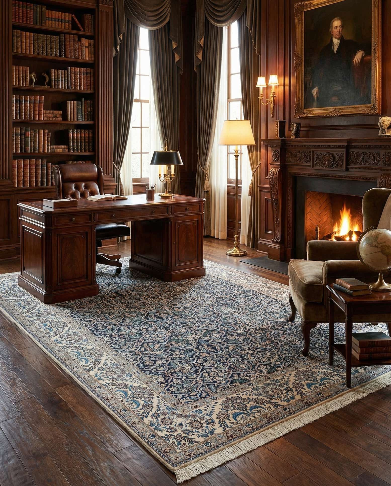 6' 8 x 9' 11 Hand Knotted Nain Rug