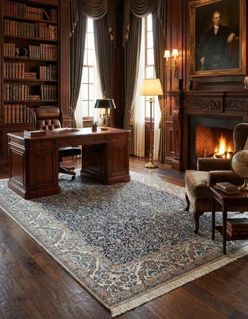 6' 8 x 9' 11 Hand Knotted Nain Rug