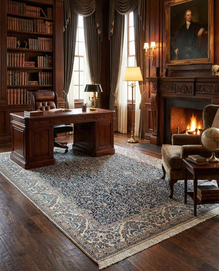 6' 8 x 9' 11 Hand Knotted Nain Rug