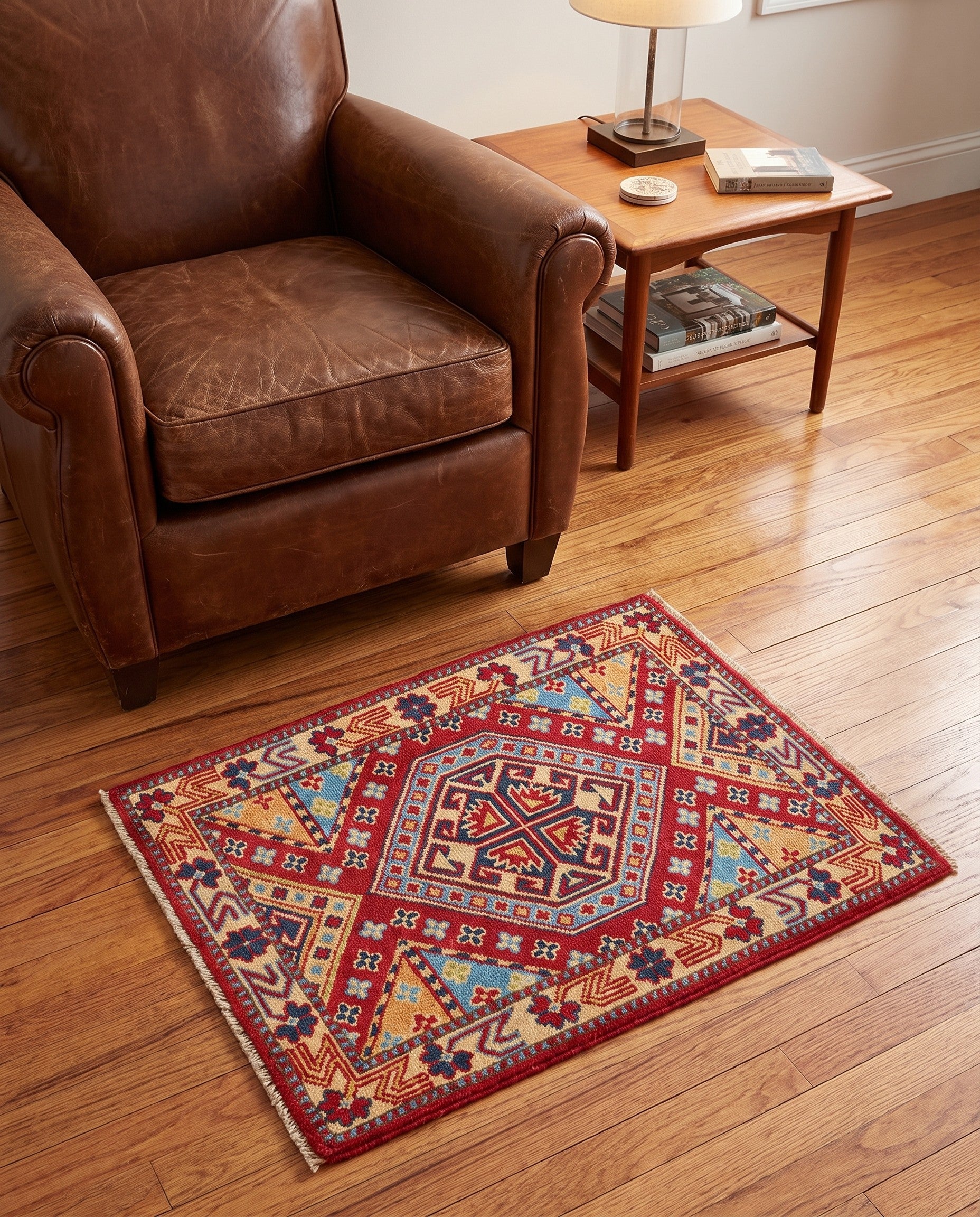 2' x 2' 10 Hand Knotted Kazak Rug