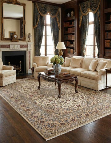 8' x 11' 3 Kashan Wool Rug