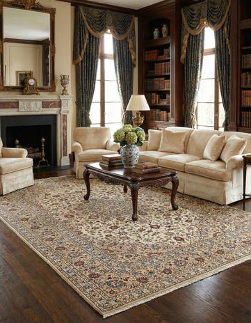 8' x 11' 3 Kashan Wool Rug