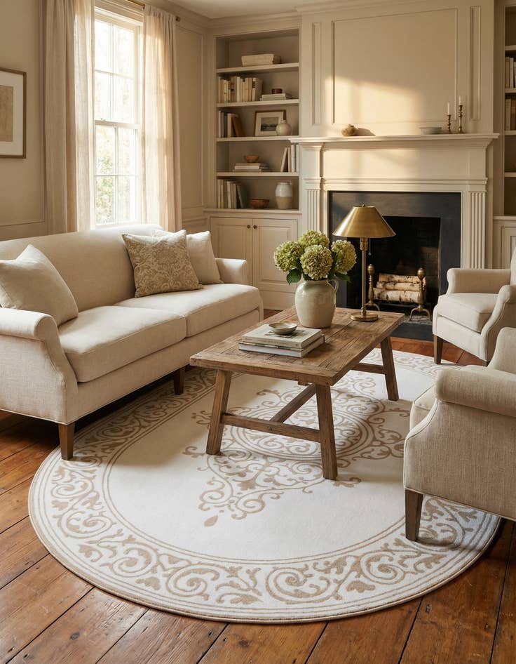 Detail image of 5' 3 x 8' Hermitage Oval Rug