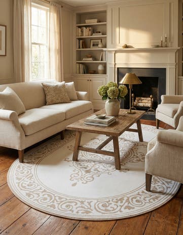 5' 3 x 8' Hermitage Oval Rug