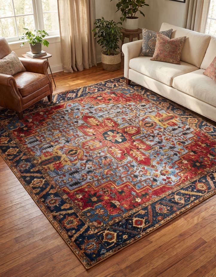 7' 10 x 7' 10 Easy-Clean Traditional Indoor / Ou...