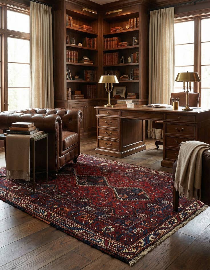 Detail image of 5' 6 x 7' 8 Ghashghai Wool Rug