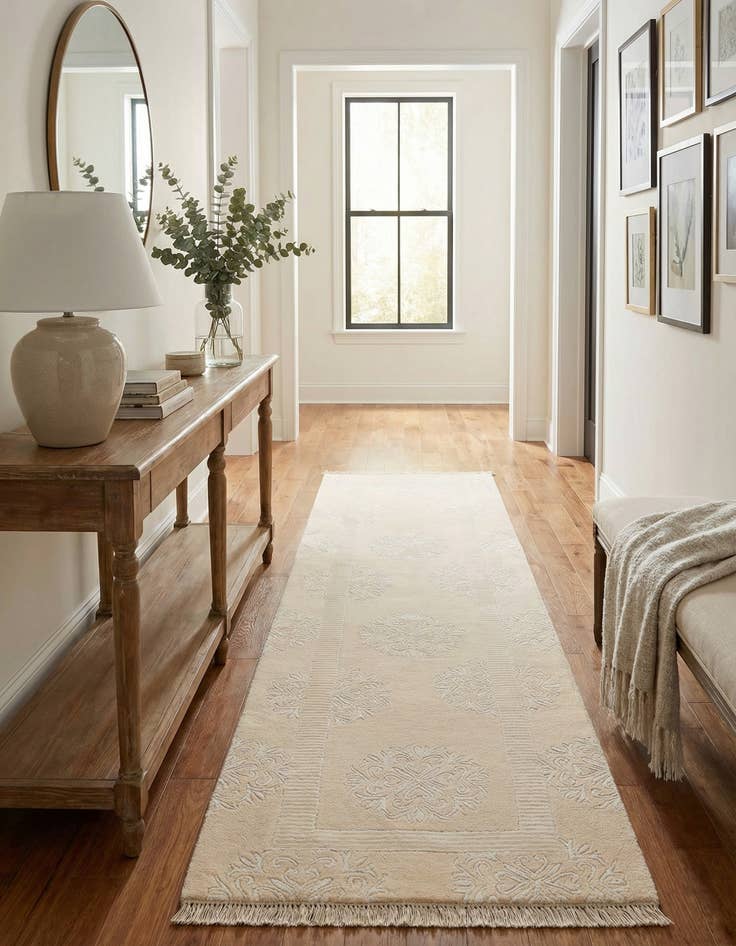 Detail image of 2' 10 x 10' 4  Hand Knotted Darya Wool Runner Rug