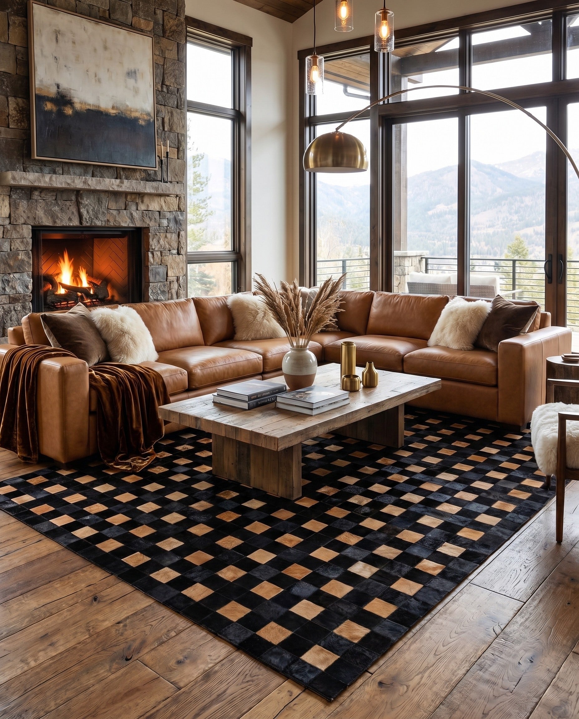 7' 11 x 9' 11 Cowhide - Patchwork Rug