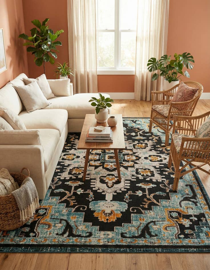 Detail image of 9' x 12'  Washable Casablanca Indoor / Outdoor Rug