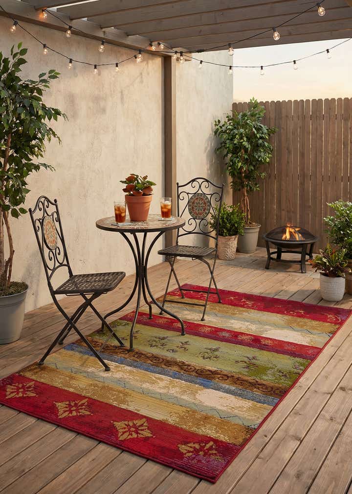 4' x 6' Easy-Clean Modern Indoor / Outdoor Rug
