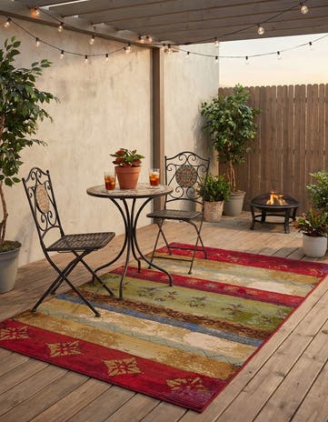 4' x 6' Easy-Clean Modern Indoor / Outdoor Rug