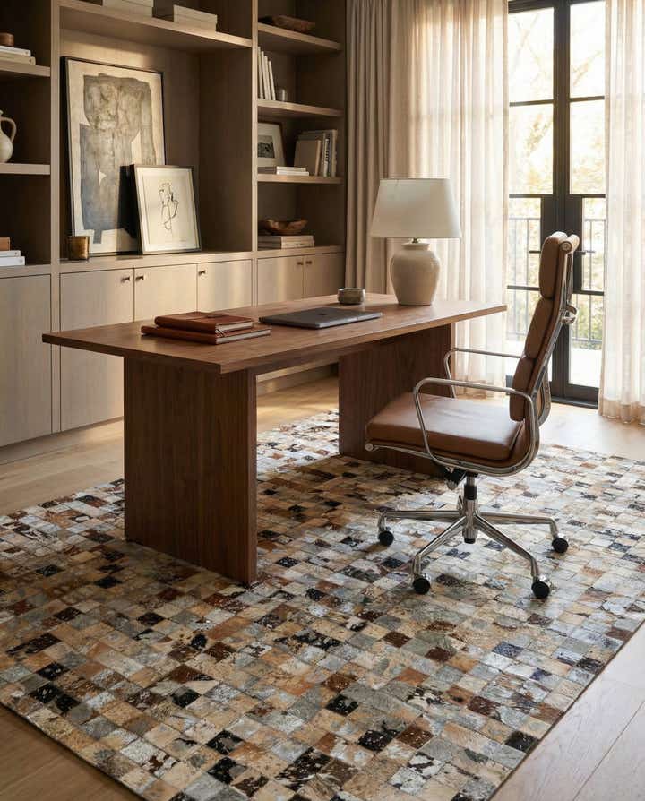 5' x 7' 3 Cowhide Stocks Rug