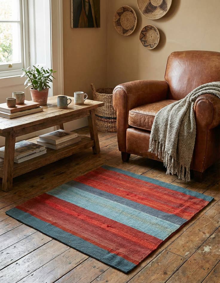 Detail image of 2' 5 x 2' 5  Hand Woven Pillow Wool Square Rug