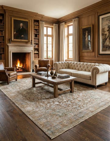 9' 7 x 12' 7 Hand Knotted Ultra Vintage Persian Wool Rug