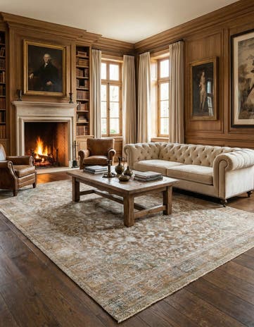 9' 7 x 12' 7 Hand Knotted Ultra Vintage Persian Wool Rug